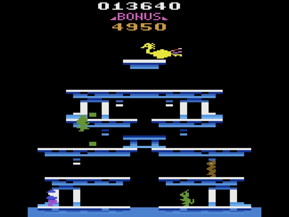 Gameplay of Roc 'N Rope for Atari 2600